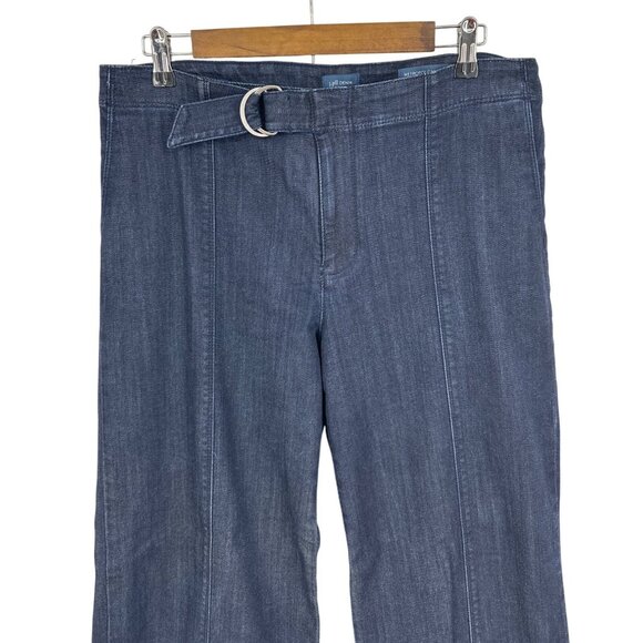 J.Jill Metropolitan Full Leg Denim Pants With Belt Loops & D-Ring Size 12 - Picture 2 of 12